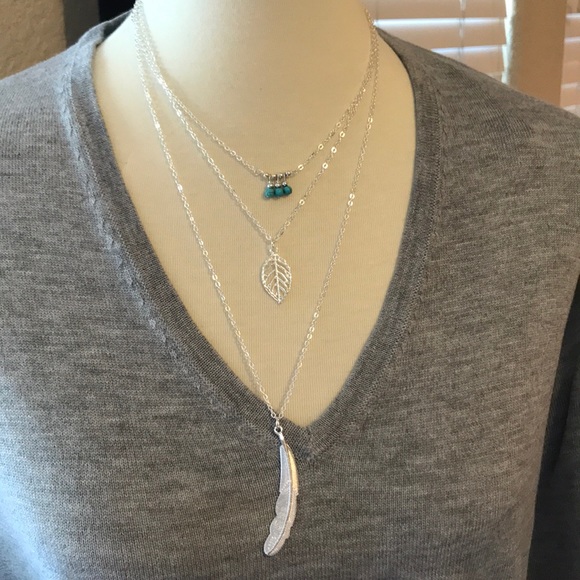 Jewelry - NEW 3 strand silver colored necklace